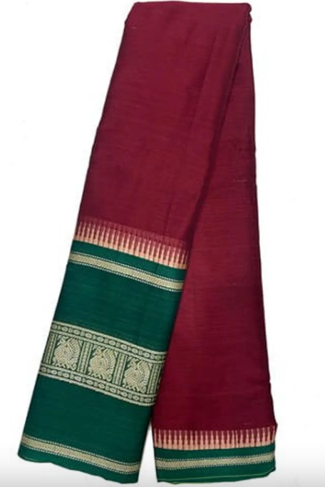 Narayanpet Saree Red Printed Silk